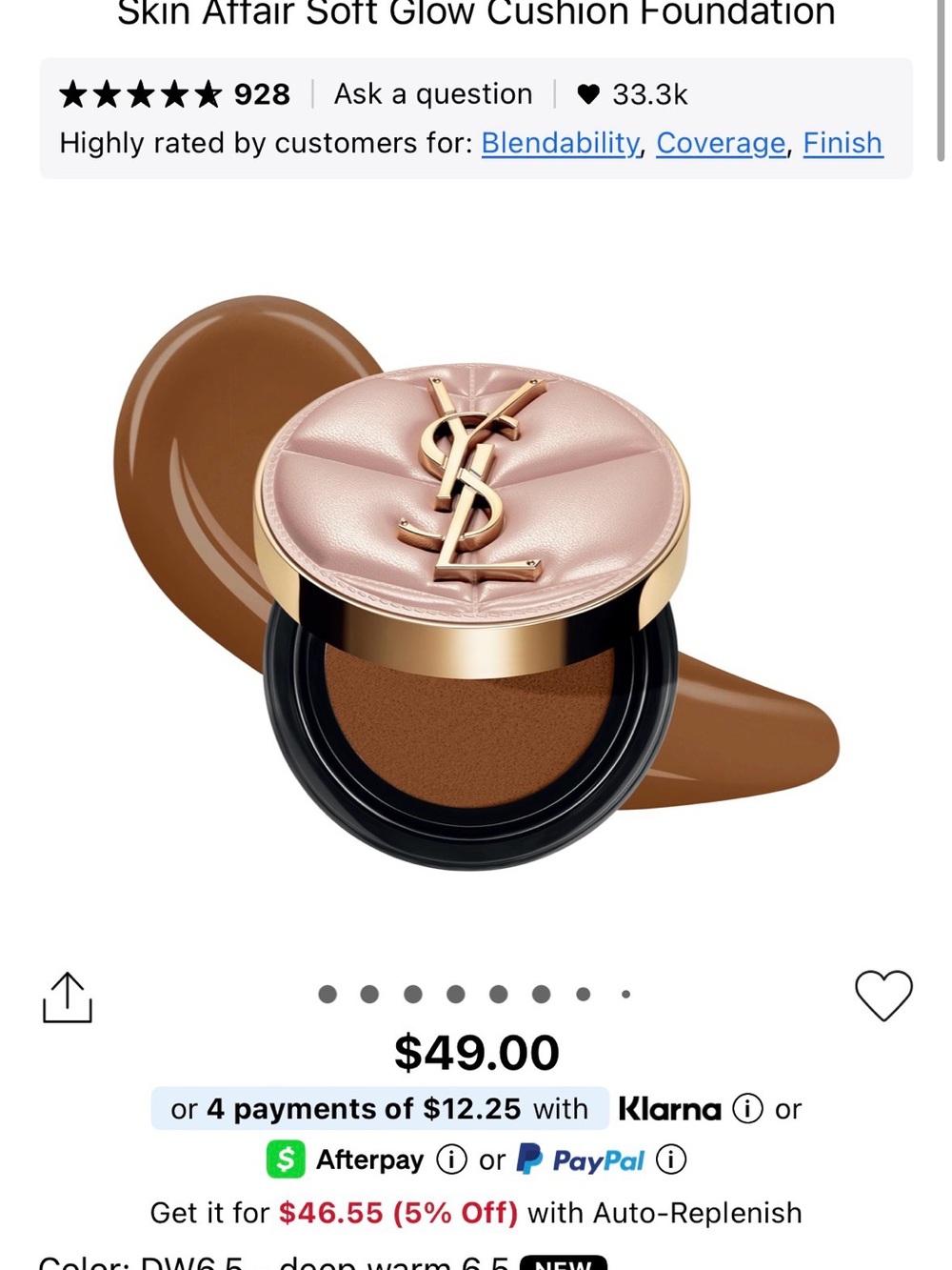 Yves Saint Laurent Cushion Foundation -